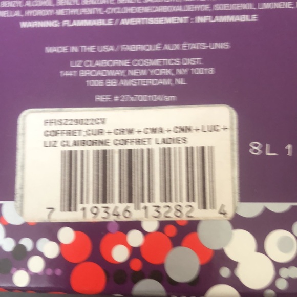 Miniatures Collector. Claiborne Curve Set in Box 7—2 Bottles are empty - Picture 4 of 4